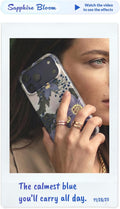 Sapphire Bloom Blue Flower Shockproof Magnetic Case for iPhone 17 Pro by Merch Section