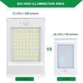 72 LED Solar Motion Sensor Lights Solar Wall Light by DailySale