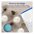 Avery Round Print-to-the Edge Labels with SureFeed, 2.5" dia, Glossy White, 90/PK
