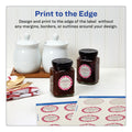 Avery White Dissolvable Labels w/ Sure Feed, 2" dia, White, 60/Pk,