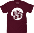 Retro Drink Dr Pepper Logo T-Shirt - Burgundy by Tee Luv