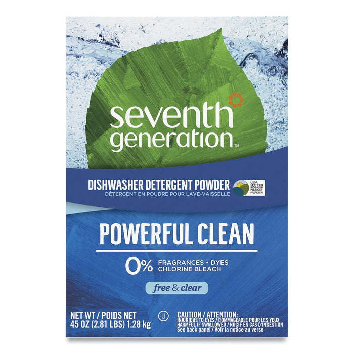 Seventh Generation Automatic Dishwasher Powder, Free and Clear, 45oz Box