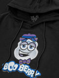 Boo Berry Cereal Logo Hooded Sweatshirt - Black by Tee Luv