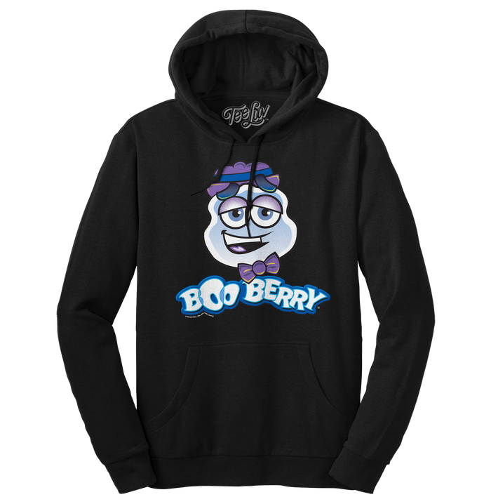 Boo Berry Cereal Logo Hooded Sweatshirt - Black by Tee Luv