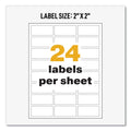 Avery UltraDuty GHS Chemical Waterproof and UV Resistant Labels, 1 x 2.5, White, 24/Sheet, 25 Sheets/Pack
