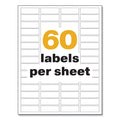 Avery UltraDuty GHS Chemical Waterproof and UV Resistant Labels, 0.5 x 1.75, White, 60/Sheet, 25 Sheets/Pack