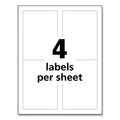 Avery UltraDuty GHS Chemical Waterproof and UV Resistant Labels, 3.5 x 5, White, 4/Sheet, 50 Sheets/Pack