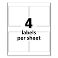 Avery UltraDuty GHS Chemical Waterproof and UV Resistant Labels, 4 x 4, White, 4/Sheet, 50 Sheets/Pack