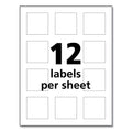 Avery UltraDuty GHS Chemical Waterproof and UV Resistant Labels, 2 x 2, White, 12/Sheet, 50 Sheets/Pack