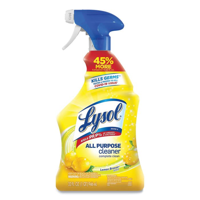 LYSOL Ready-to-Use All-Purpose Cleaner, Lemon Breeze, 32 oz Spray Bottle