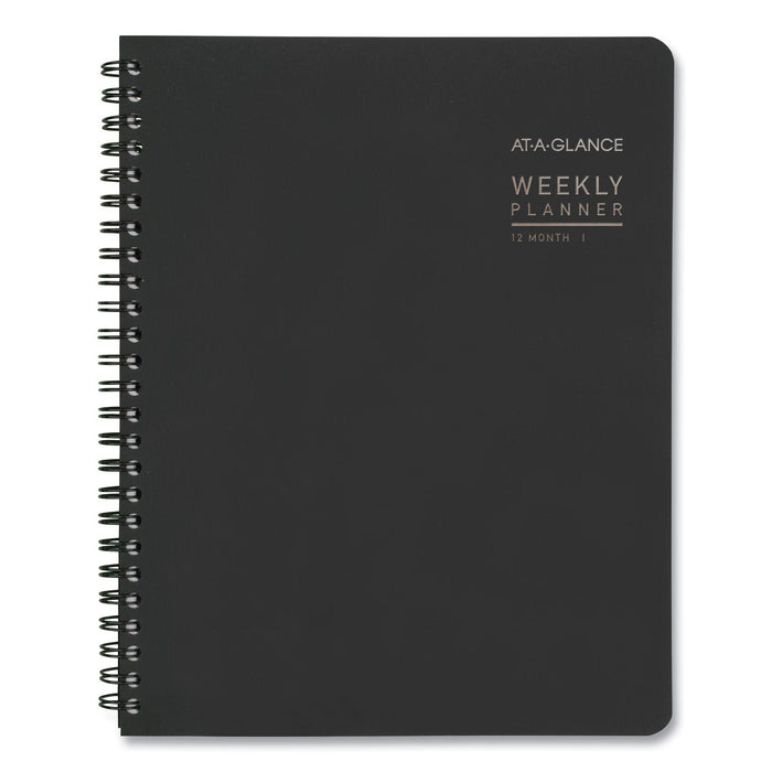 AT-A-GLANCE Contemporary Lite Weekly/Monthly Planner, 8.75 x 7, Black Cover, 12-Month (Jan to Dec): 2023