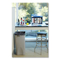 Rubbermaid Untouchable Square Waste Receptacle, Plastic, 23 gal, Beige