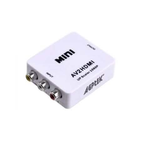 720p 1080p Upscaler Mini Composite AV CVBS 3RCA to HDMI Video Converter Adapter by DailySale