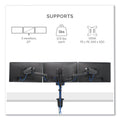 Fellowes Platinum Series Triple Monitor Arm for 27" Monitors, 360 deg Rotation, +85/-20 deg Tilt, 360 deg Pan, Black, Supports 20 lb