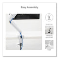 Fellowes Platinum Series Single Monitor Arm, For 27" Monitors, 360 deg Rotation, 45 deg Tilt, 180 deg Pan, White, Supports 20 lb