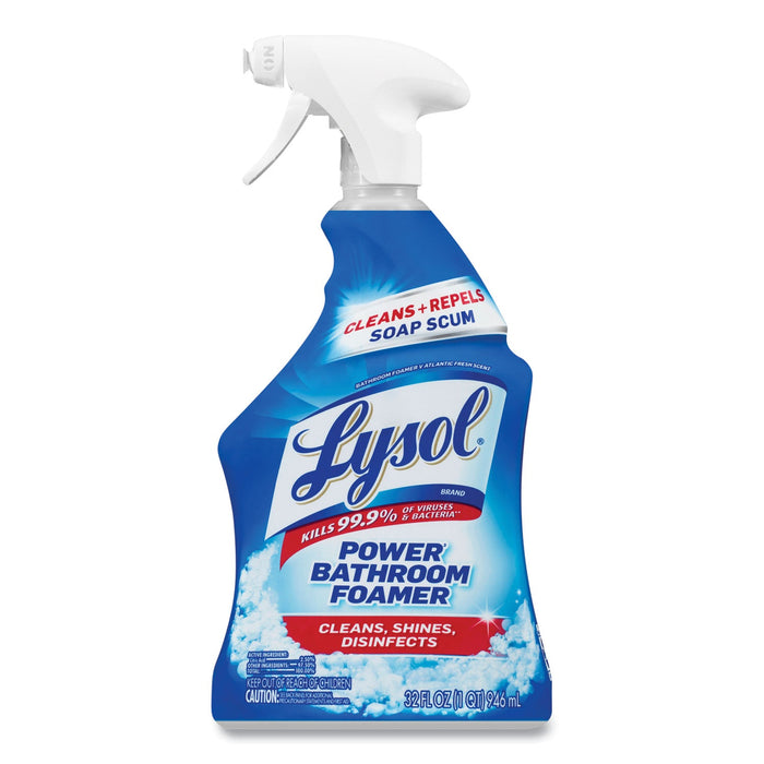 LYSOL Disinfectant Power Bathroom Foamer, Liquid, Atlantic Fresh, 32 oz Spray Bottle