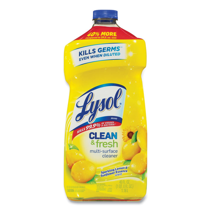 LYSOL Clean and Fresh Multi-Surface Cleaner, Sparkling Lemon and Sunflower Essence Scent, 40 oz Bottle