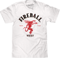 Fireball Whisky Dragon Logo T-Shirt - White by Tee Luv