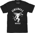Where's The Fireball Whisky WTF Dragon Mascot T-Shirt - Black by Tee Luv