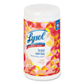 LYSOL Disinfecting Wipes, 7 x 7.25, Mango and Hibiscus, 80 Wipes/Canister