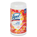 LYSOL Disinfecting Wipes, 7 x 7.25, Mango and Hibiscus, 80 Wipes/Canister, 6 Canisters/Carton