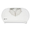 San Jamar Twin 9" Jumbo Bath Tissue Dispenser, Summit, 19.25 x 6 x 12.25, White/Clear
