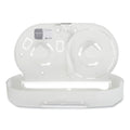 San Jamar Twin 9" Jumbo Bath Tissue Dispenser, Summit, 19.25 x 6 x 12.25, White/Clear
