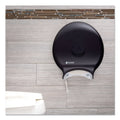 San Jamar Single 12" JBT Bath Tissue Dispenser, Classic, 1 Roll, 12.9 x 5.63 x 14.88, Transparent Black Pearl