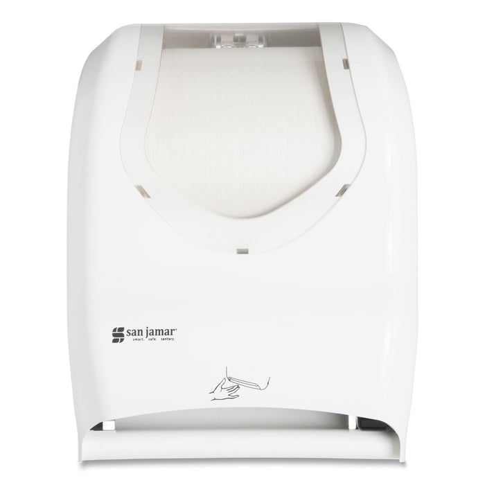 San Jamar Smart System with iQ Sensor Towel Dispenser, 16.5 x 9.75 x 12, White/Clear
