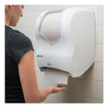 San Jamar Smart System with iQ Sensor Towel Dispenser, 16.5 x 9.75 x 12, White/Clear