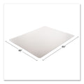 deflecto ExecuMat All Day Use Chair Mat for High Pile Carpet, 46 x 60, Rectangular, Clear
