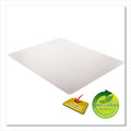 deflecto ExecuMat All Day Use Chair Mat for High Pile Carpet, 46 x 60, Rectangular, Clear