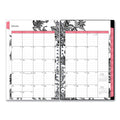 Blue Sky Analeis Create-Your-Own Cover Weekly/Monthly Planner, Floral Artwork, 8 x 5, White/Black/Coral, 12-Month (Jan to Dec): 2023