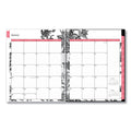 Blue Sky Analeis Create-Your-Own Cover Weekly/Monthly Planner, Floral Artwork, 11 x 8.5, White/Black/Coral, 12-Month (Jan-Dec): 2023
