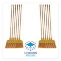 Boardwalk Angler Broom, 53" Handle, Yellow, 12/Carton