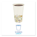 Boardwalk Deerfield Printed Paper Hot Cups, 16 oz, 50 Cups/Sleeve, 20 Sleeves/Carton