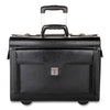 STEBCO Catalog Case on Wheels, Fits Devices Up to 17.3", Leather, 19 x 9 x 15.5, Black