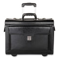 STEBCO Catalog Case on Wheels, Fits Devices Up to 17.3", Leather, 19 x 9 x 15.5, Black