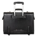 STEBCO Catalog Case on Wheels, Fits Devices Up to 17.3", Leather, 19 x 9 x 15.5, Black