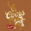 Coors Banquet Rodeo Bull Rider Front/Back T-Shirt - Brown Sugar by Tee Luv