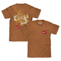 Coors Banquet Rodeo Bull Rider Front/Back T-Shirt - Brown Sugar by Tee Luv