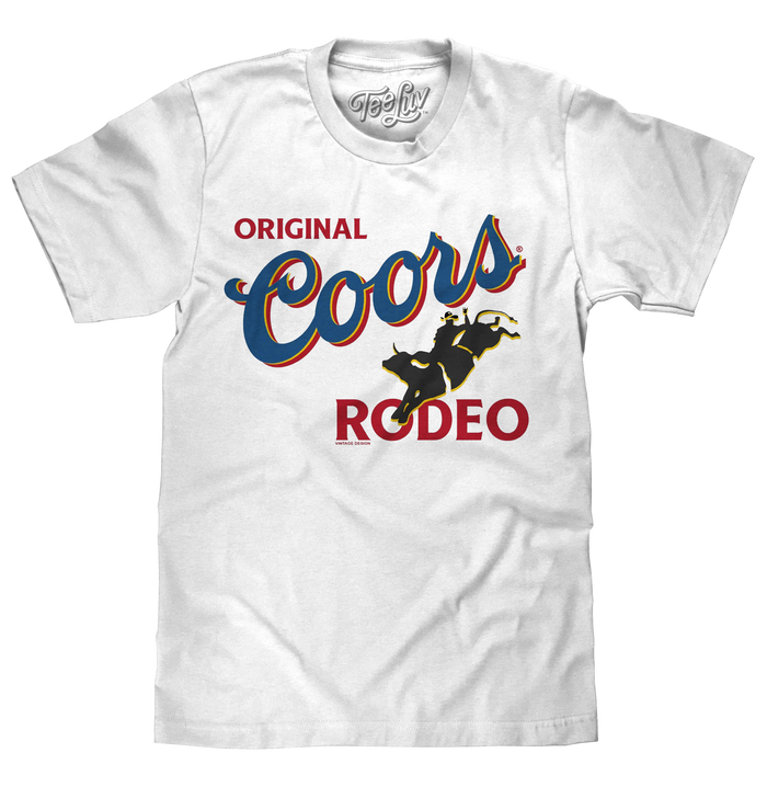 Coors Original Rodeo Beer T-Shirt - White by Tee Luv