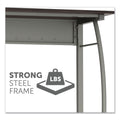 Linea Italia Trento Line Rectangular Desk, 59.13" x 23.63" x 29.5", Mocha