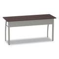 Linea Italia Trento Line Rectangular Desk, 59.13" x 23.63" x 29.5", Mocha
