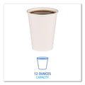 Boardwalk Paper Hot Cups, 12 oz, White, 50 Cups/Sleeve, 20 Sleeves/Carton