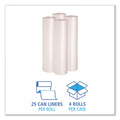 Boardwalk Low Density Repro Can Liners, 56 gal, 1.4 mil, 43" x 47", Clear, 10 Bags/Roll, 10 Rolls/Carton