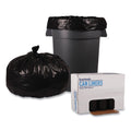 Boardwalk Low Density Repro Can Liners, 60 gal, 1.6 mil, 38" x 58", Black, 10 Bags/Roll, 10 Rolls/Carton