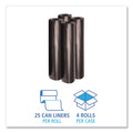 Boardwalk Low Density Repro Can Liners, 56 gal, 1.2 mil, 43" x 47", Black, 10 Bags/Roll, 10 Rolls/Carton