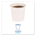 Boardwalk Paper Hot Cups, 4 oz, White, 20 Cups/Sleeve, 50 Sleeves/Carton