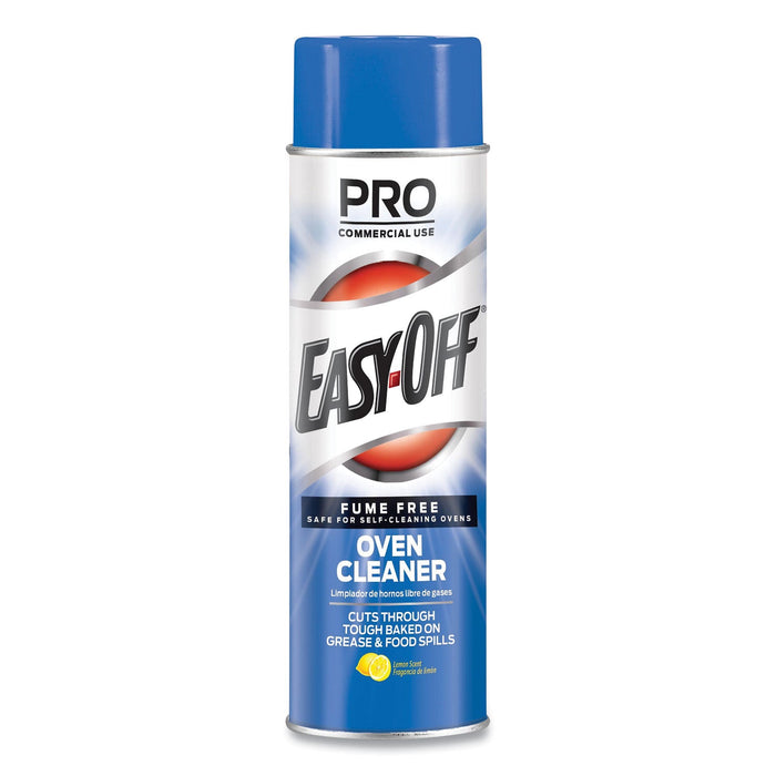 Professional EASY-OFF Fume Free Max Oven Cleaner, Foam, Lemon, 24 oz Aerosol Spray, 6/Carton